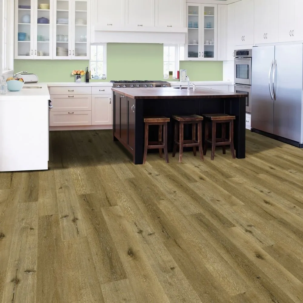Deco Products HYDROSTOP 20-mil 7.1-in W x 48-in L Waterproof Interlocking Vinyl Plank, photo 4 of 48