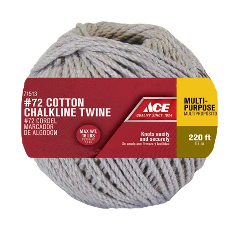 1/8 in deep · 220 ft Natural Twisted Cotton Cord