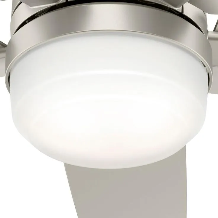 Cavera II 52 in. Indoor Matte Nickel Wifi-Enabled Smart Ceiling Fan with Light Kit & Remote, photo 3 of 10