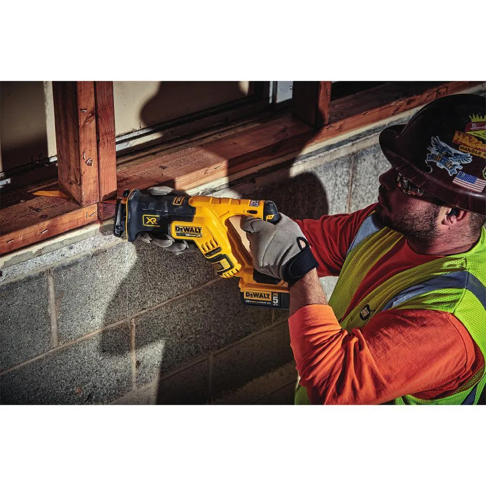20-Volt MAX XR Lithium-Ion Cordless Brushless Compact Reciprocating Saw Kit with Battery 5Ah, Charger and Contractor Bag, photo 7 of 19