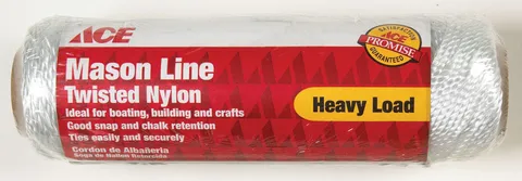 24 in deep · 185 ft long White Twisted Nylon Mason Line