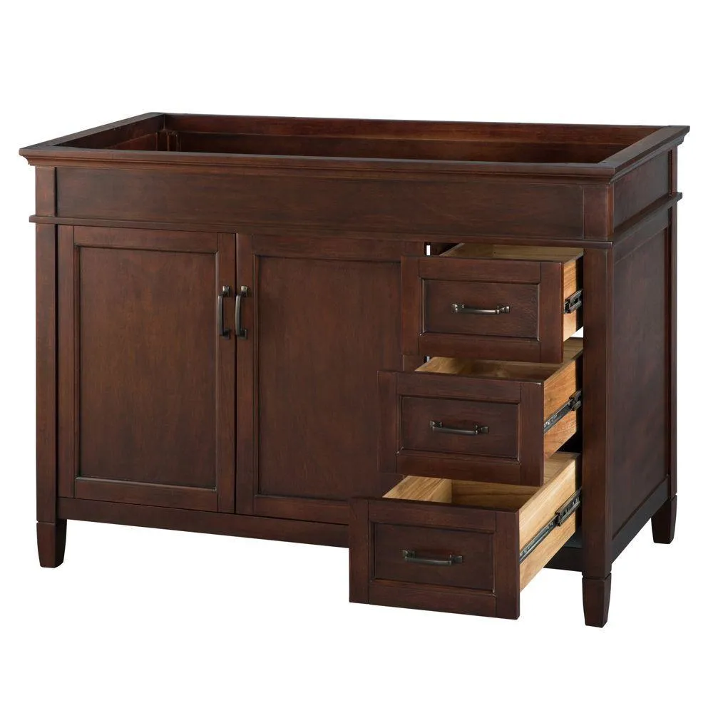 Ashburn 48 in. W Bath Vanity Cabinet Only in Mahogany, photo 7 of 26