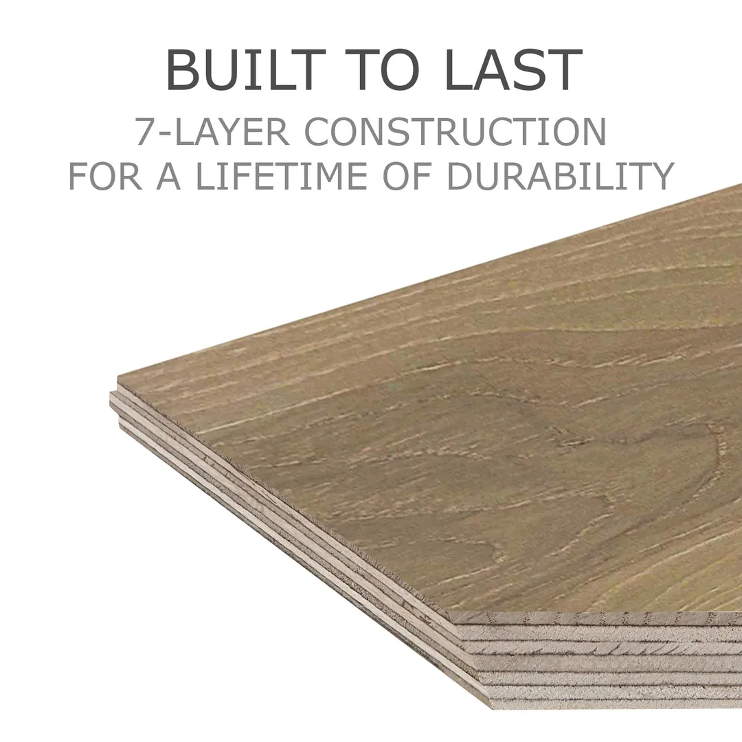 Element Flooring Sahara Logan European white oak 1/2-in T x 7-1/2-in W Wirebrushed Engineered Hardwood Flooring ( 31.09-sq ft / Carton ), photo 8 of 12