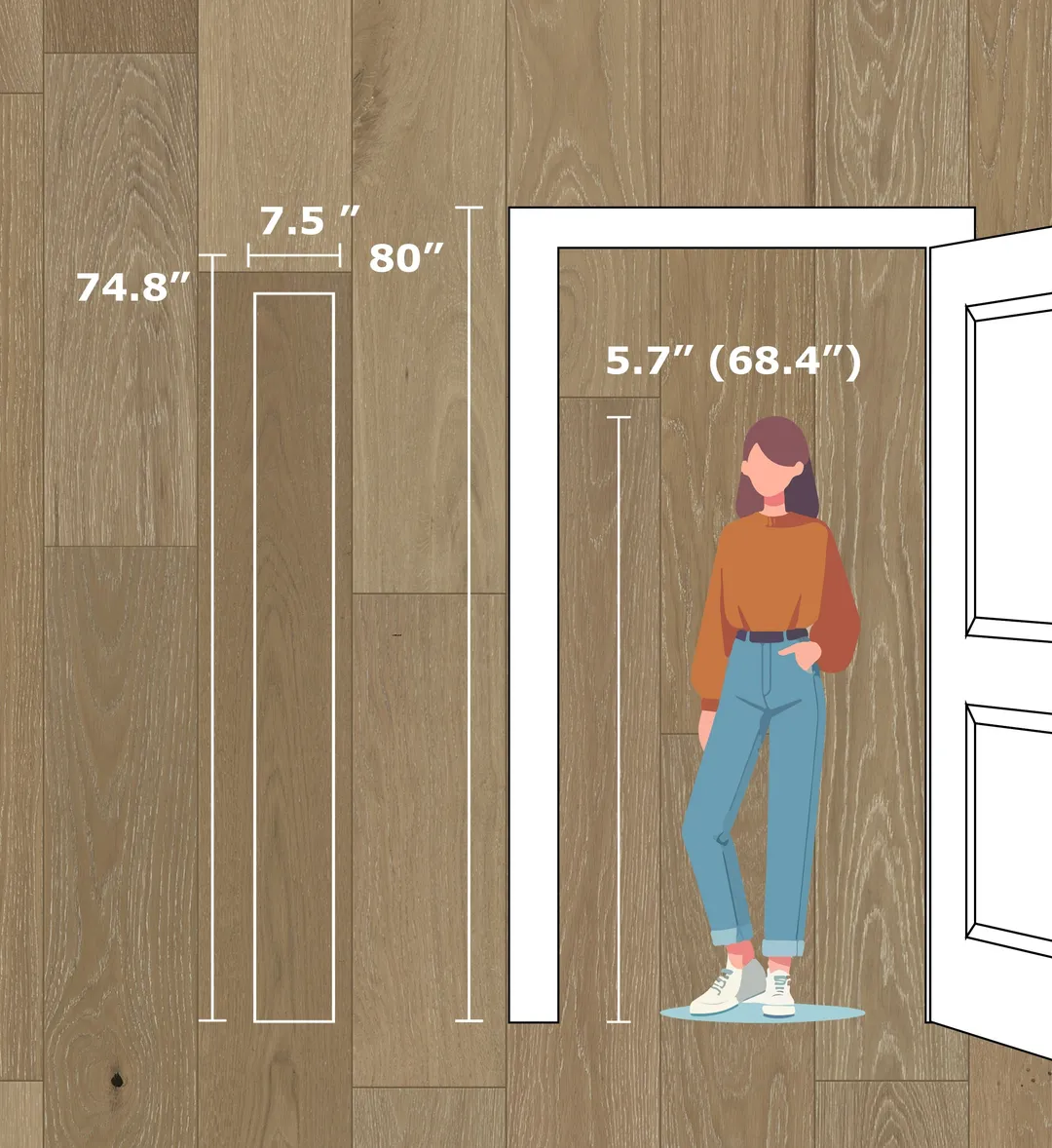 Element Flooring Sahara Logan European white oak 1/2-in T x 7-1/2-in W Wirebrushed Engineered Hardwood Flooring ( 31.09-sq ft / Carton ), photo 6 of 12