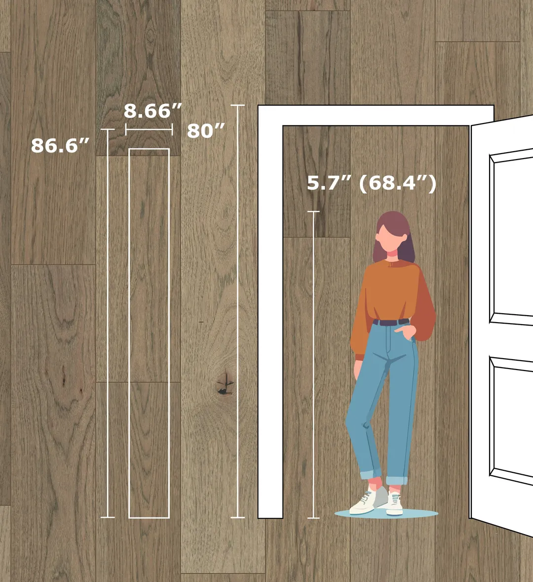 Element Flooring Tanglewood Heirloom Hickory 9/16-in T x 8-33/50-in W Water Resistant Wirebrushed Engineered Hardwood Flooring ( 31.25-sq ft / Carton ), photo 6 of 12