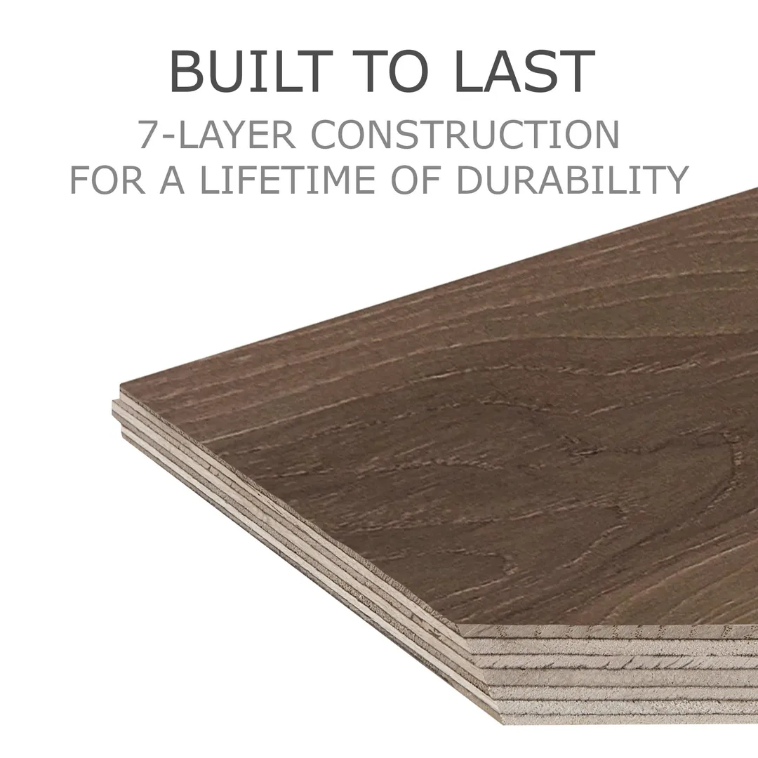 Element Flooring Irving Park Tonic European white oak 9/16-in T x 8-33/50-in W Water Resistant Wirebrushed Engineered Hardwood Flooring ( 31.25-sq ft / Carton ), photo 8 of 12