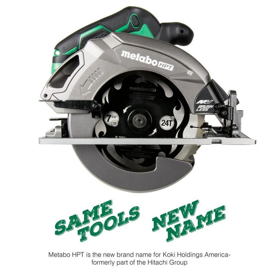 Metabo HPT (was Hitachi Power Tools) MultiVolt 36-Volt 7-1/4-in Brushless Hybrid Cordless and Corded Circular Saw with Brake and Aluminum Alloy Die Casting Shoe, photo 12 of 13