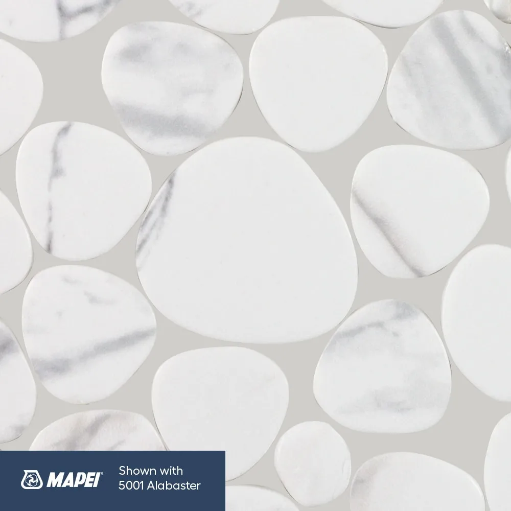 Elida Ceramica Stonescape White Marble 12-in x 12-in Carrara-Look Recycled Glass Pebble Mosaic Floor and Wall Tile (1.001-sq ft per Piece), photo 8 of 8