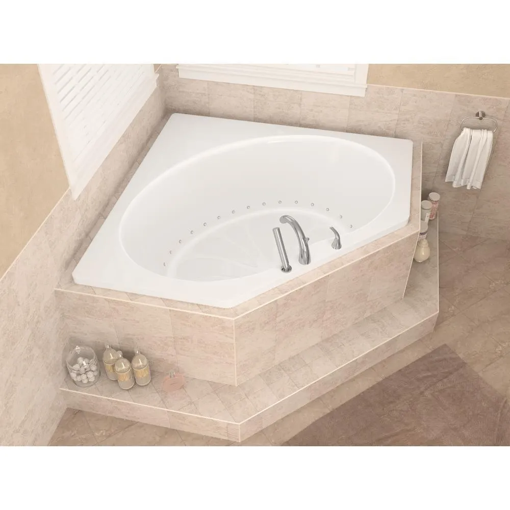 Universal Tubs Carnelian 5 ft. Center Drain Air Bath Tub in White, photo 10 of 20