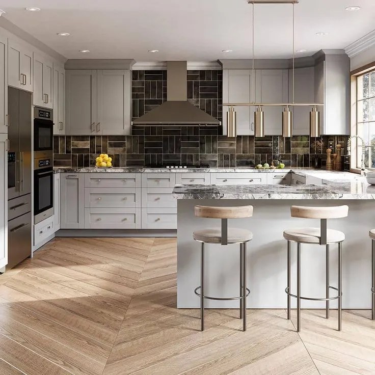 Home Decorators Collection Washington Veiled Gray Plywood Shaker Assembled Utility Pantry Kitchen Cabinet Soft Close 24 in W x 24 in D x 90 in H, photo 6 of 6