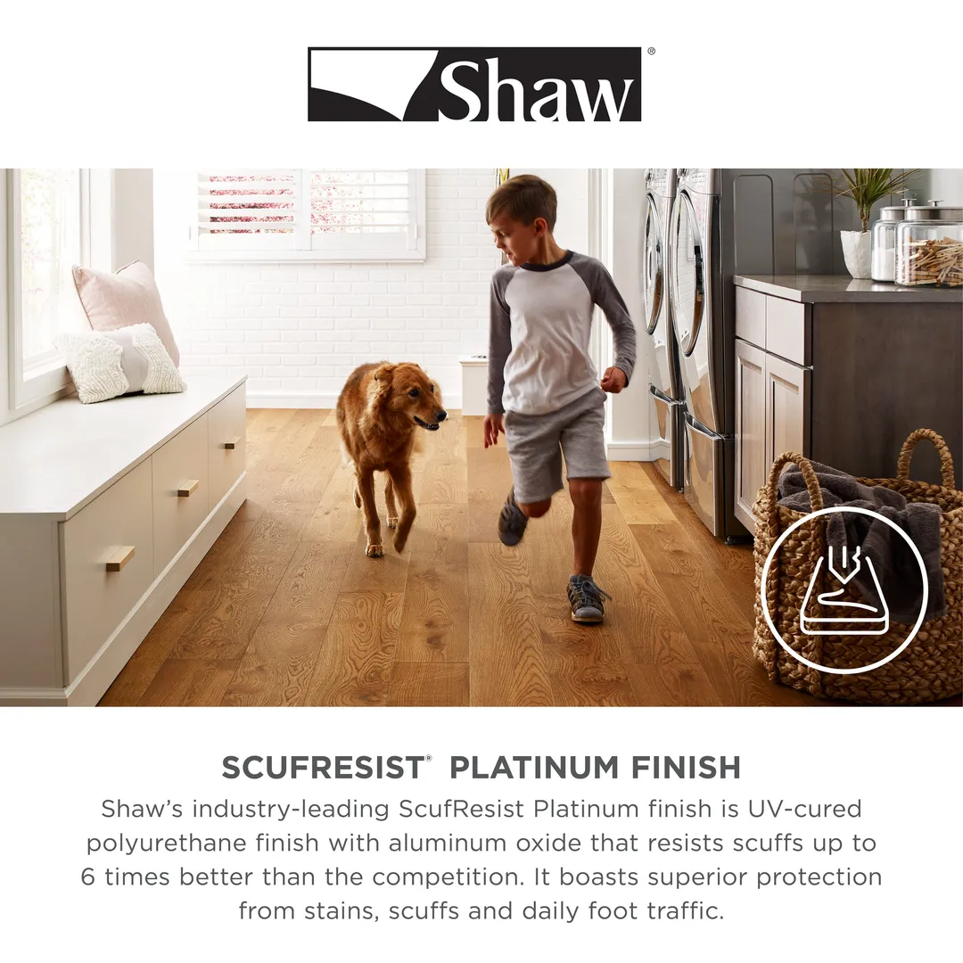 Shaw Sheffield Bungalow Hickory 5-in W x 3/8-in T x Engineered Hardwood Flooring ( 23.66-sq ft / Carton ), photo 5 of 7