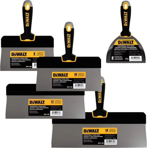 Big Back Stainless Taping Knife Set with Soft Grip Handles