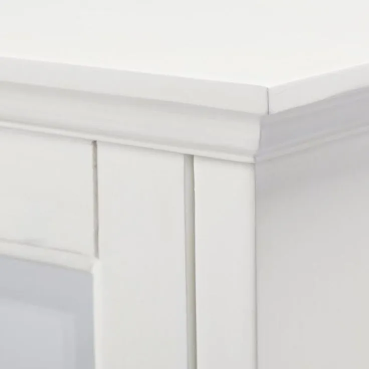 Hamilton 23-3/4 in. W x 27 in. H x 8 in. D Framed Surface-Mount Bathroom Medicine Cabinet in Ivory, photo 8 of 9