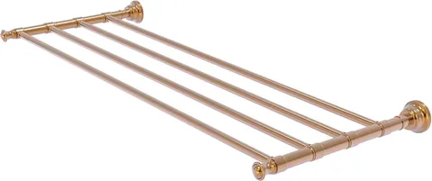 Carolina Collection 30-in Towel Shelf with Integrated Towel Bar in Brushed Bronze