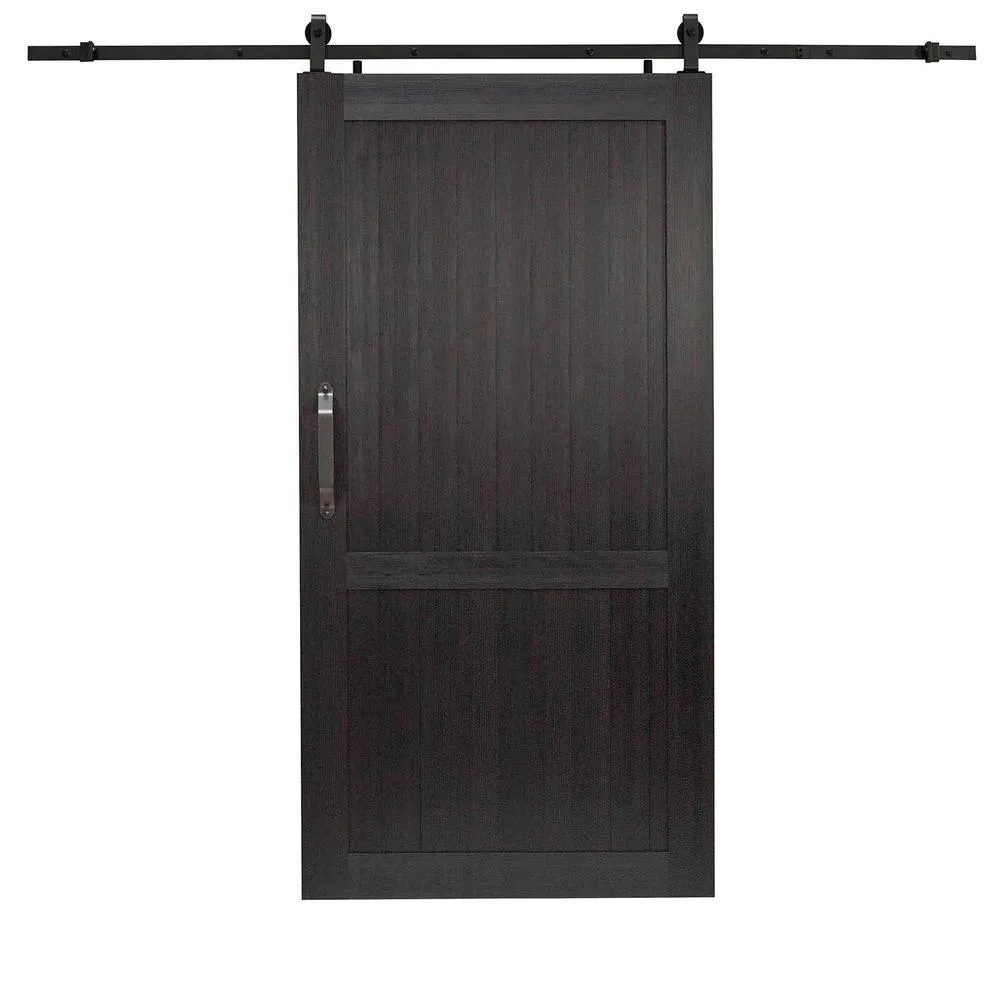 Pinecroft 36 in. x 84 in. Millbrooke White H Style Ready to Assemble PVC Vinyl Sliding Barn Door with Hardware Kit, photo 7 of 13