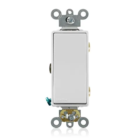 Decora 15 Amp 3-Way AC Quiet Rocker Switch, White