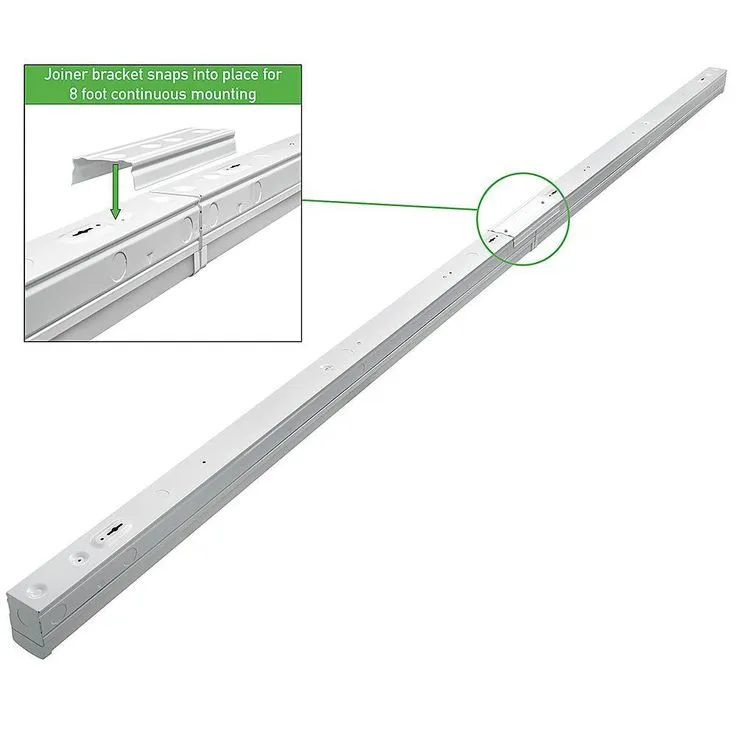 8 ft. (Two 4 ft.) 440-Watt Equivalent Integrated LED White Commercial Strip Light Fixture High Output 11000 Lumens 4000K, photo 14 of 14