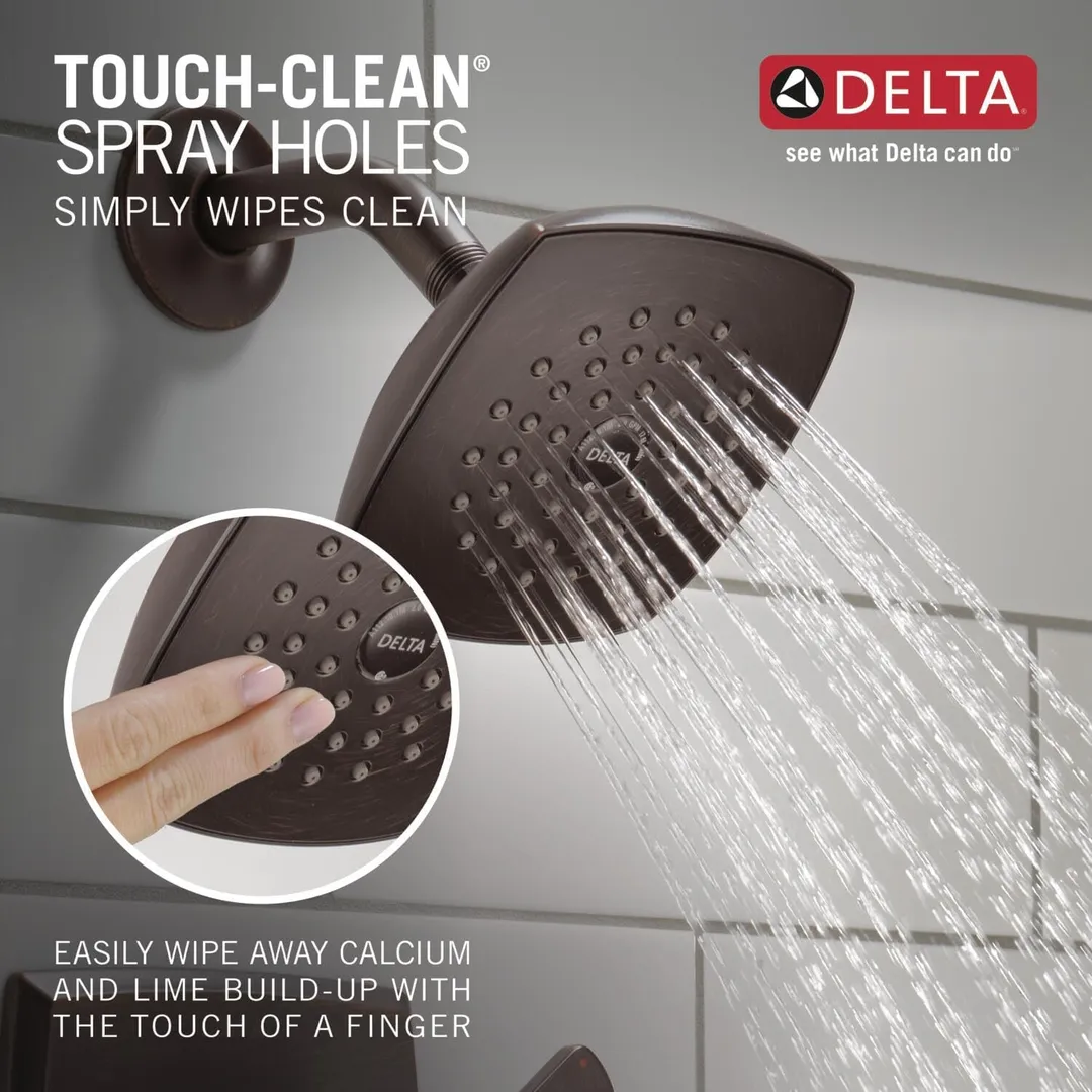 Delta Ashlyn Venetian Bronze 1-Handle Bathtub and Shower Faucet, 14 Series Trim Kit, T14464-RB (Valve Not Included), photo 4 of 7