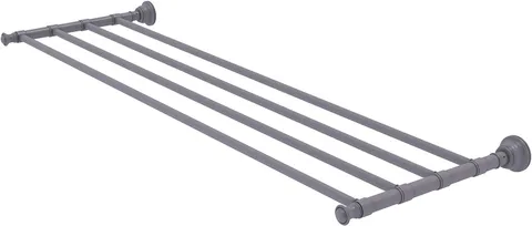 Carolina Collection 36-in Towel Shelf with Double Towel Bar in Polished Brass