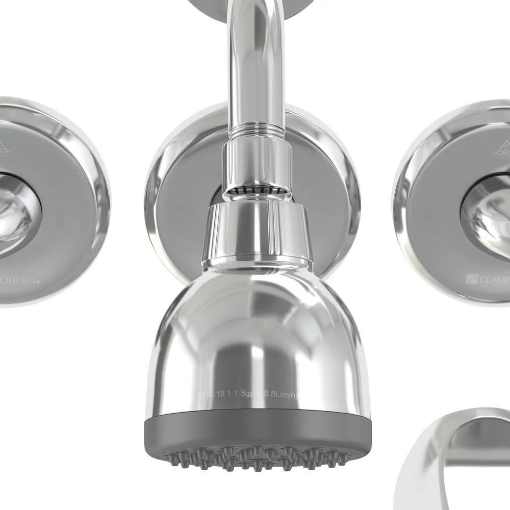 Glacier Bay Aragon 3-Handle 1-Spray Tub and Shower Faucet in Chrome (Valve Included), photo 4 of 10