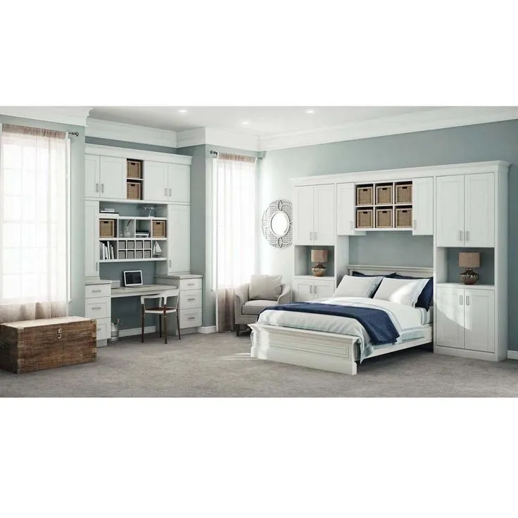Hampton Bay Shaker Assembled 28.5x34.5x16.5 in. Lazy Susan Corner Base Kitchen Cabinet in Satin White, photo 6 of 9