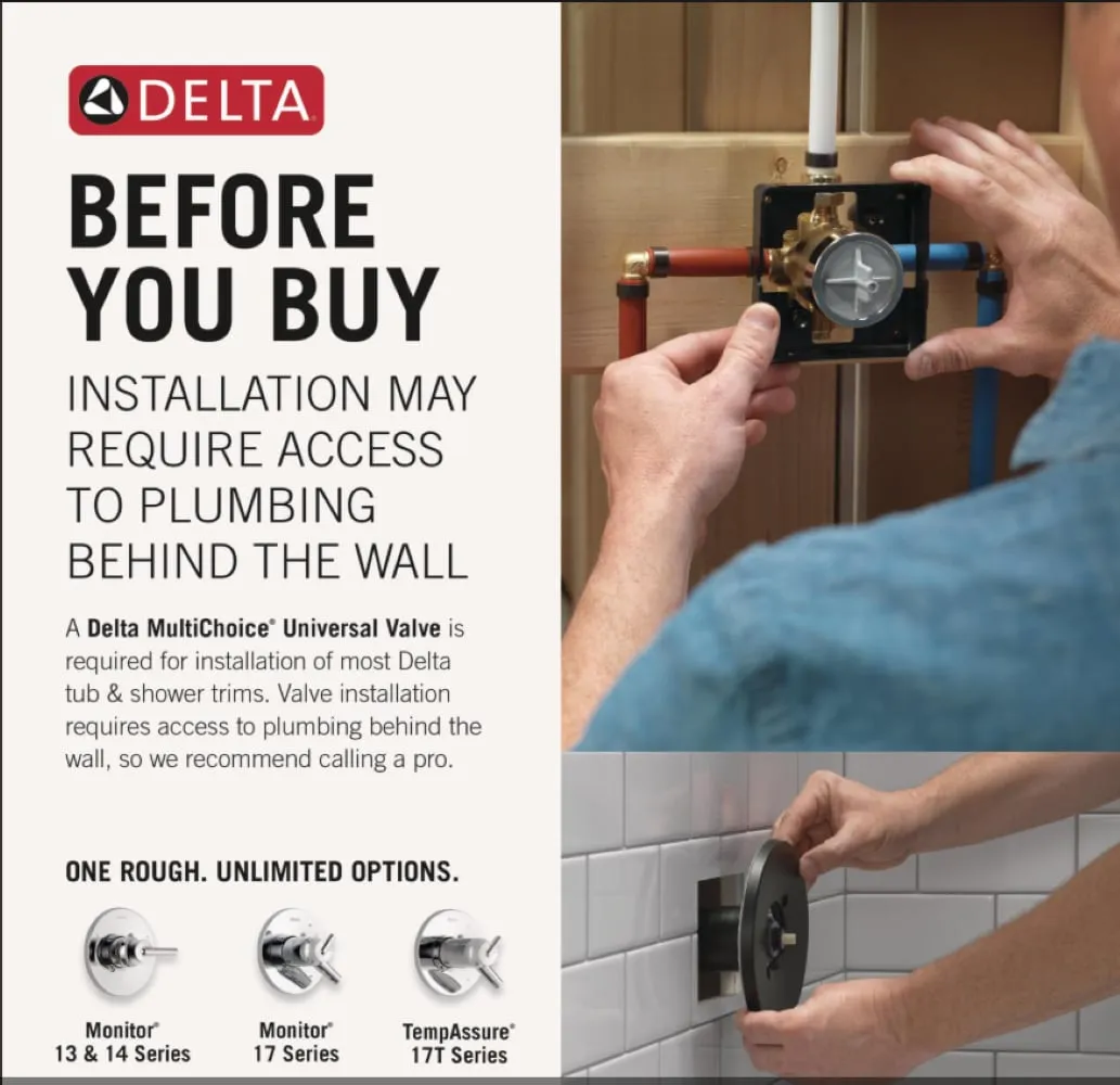 Delta Trinsic Champagne Bronze Lever Shower Valve Trim with Monitor 14 Cartridge, 6.5-in, photo 4 of 8