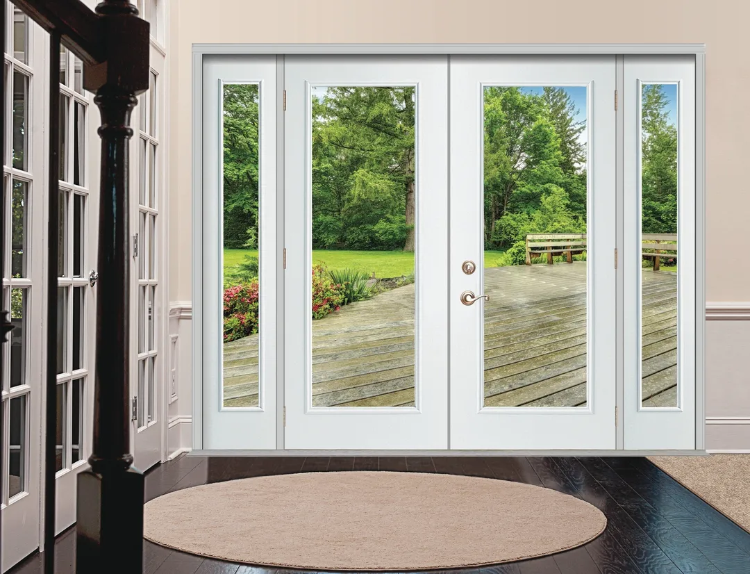 RELIABILT 96-in x 80-in Steel French Dual-pane Left-hand inswing, photo 4 of 6