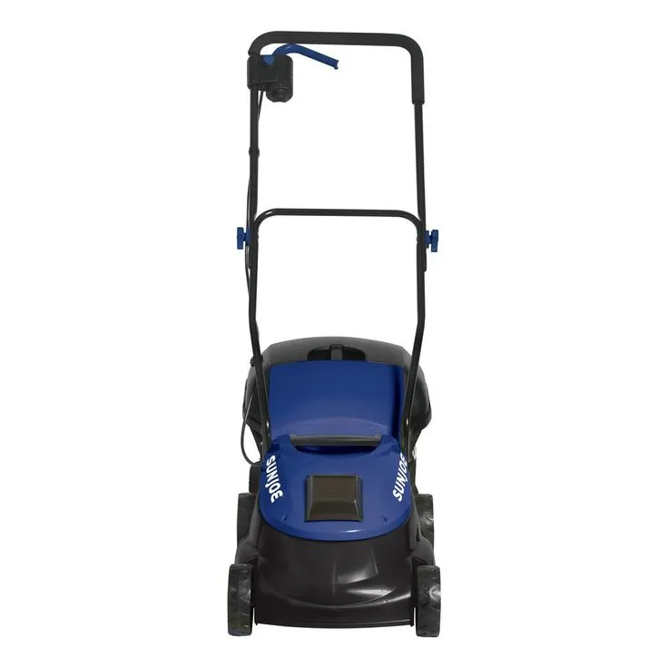 Sun Joe 14 in. 28-Volt Cordless Walk-Behind Push Mower Kit with 5.0 Ah Battery and Charger, Blue, photo 3 of 4