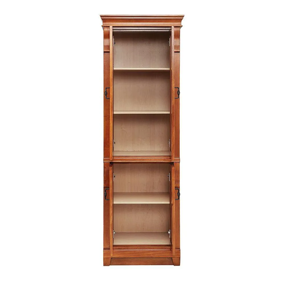 Naples 24 in. W x 17 in. D x 74 in. H Bathroom Linen Cabinet in Warm Cinnamon, photo 6 of 12