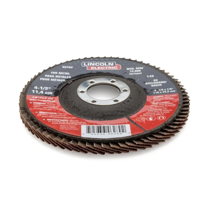Lincoln Electric Aluminum Oxide 4.5-in 60-Grit Flap Disc, photo 2 of 4
