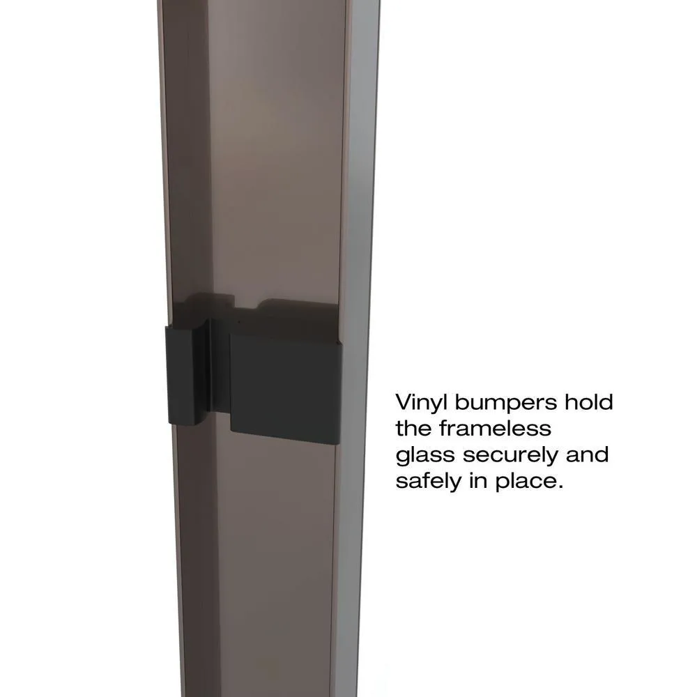 Classic 60 in. x 70 in. Semi-Frameless Sliding Shower Door in Oil Rubbed Bronze with Clear Glass, photo 7 of 19