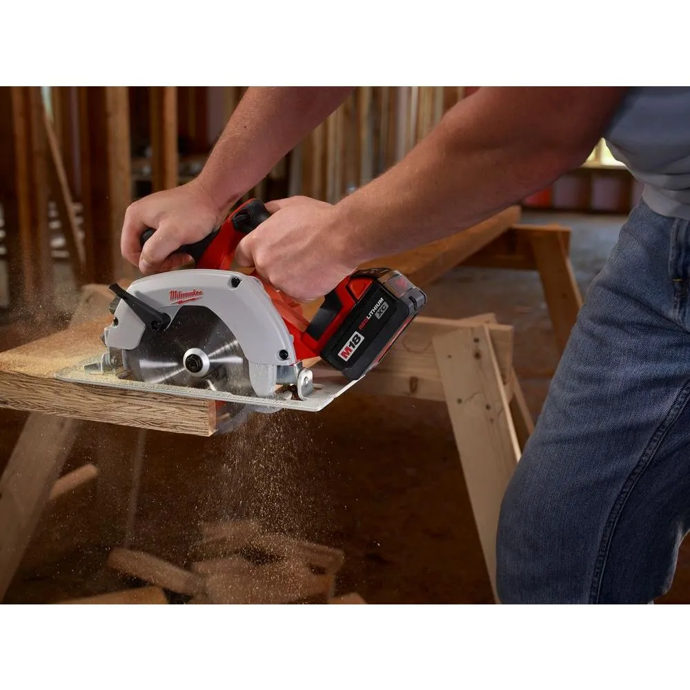 M18 18-Volt Lithium-Ion Cordless 6-1/2 in. Circular Saw W/ M18 Starter Kit (1) 5.0Ah Battery & Charger, photo 8 of 13