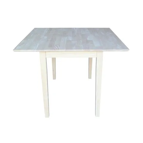 Natural Wood Extending Dining Table with Natural Wood Base