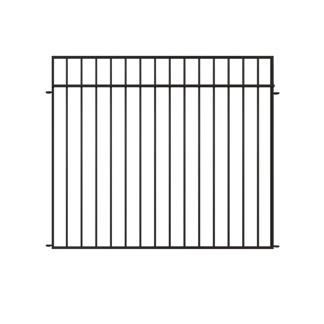 Yardlink Grand Eastmont 3 ft. H x 49.5 in. W Black Steel No-Dig Decorative Fence Panel, photo 4 of 4