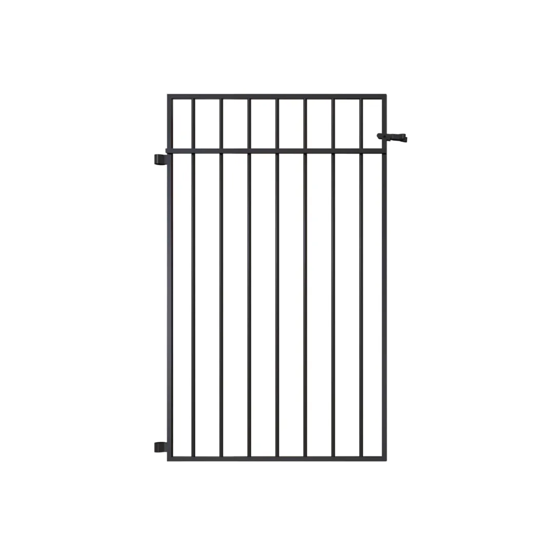 Yardlink Grand Eastmont 3 ft. H x 2 ft. W Black Steel No-Dig Decorative Fence Gate Panel, photo 4 of 4