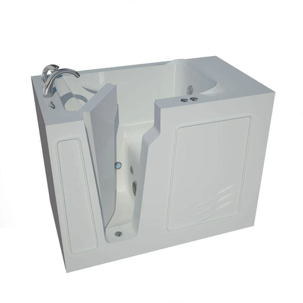 Universal Tubs Nova Heated 4.5 ft. Walk-In Whirlpool Bathtub in Biscuit with Chrome Trim, photo 10 of 52