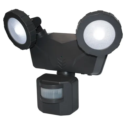 160-Degree Dark Grey Motion Activated Outdoor Integrated LED Flood Light with Wireless Smart Control