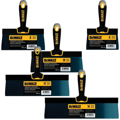 Blue Steel Taping Knife Set with Soft Grip Handles