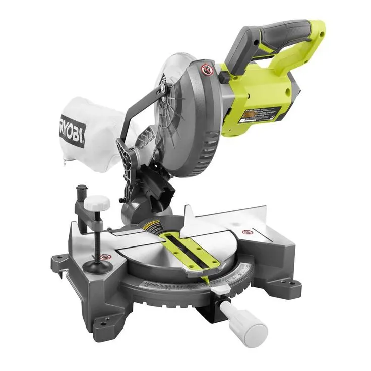 RYOBI ONE+ 18V Cordless 7-1/4 in. Miter Saw with (2) 3.0 ONE+ 18V LITHIUM+ HP Batteries and Dual Chemistry Charger, photo 3 of 6
