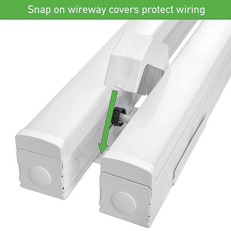 8 ft. (Two 4 ft.) 440-Watt Equivalent Integrated LED White Commercial Strip Light Fixture High Output 11000 Lumens 4000K, photo 8 of 14