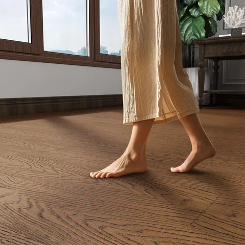 Walnut Prefinished Solid Bamboo Plank Flooring