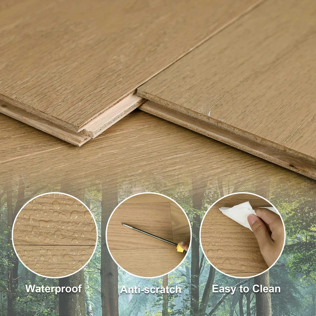 Dexmalle Dark Oak 0.59 in T x 35.83 in L x 4.92 in W Tongue and Groove Engineered Hardwood Flooring (20-pack), photo 3 of 3