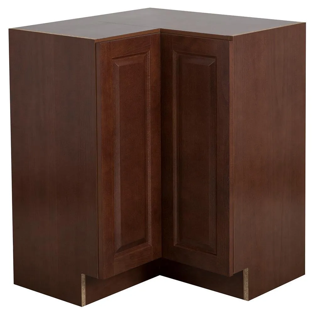 Benton Assembled 27.6 in. x 27.6 in. x 34.5 in. Lazy Susan Corner Base Cabinet in White, photo 11 of 11
