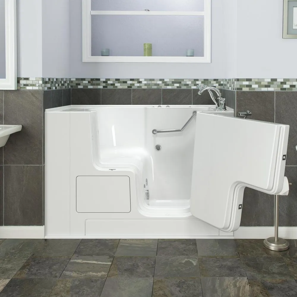 Gelcoat Value Series 52in. x 32in. Right Hand Touch Control Walk-In Whirlpool Bathtub with Outward Opening Door in White, photo 5 of 15
