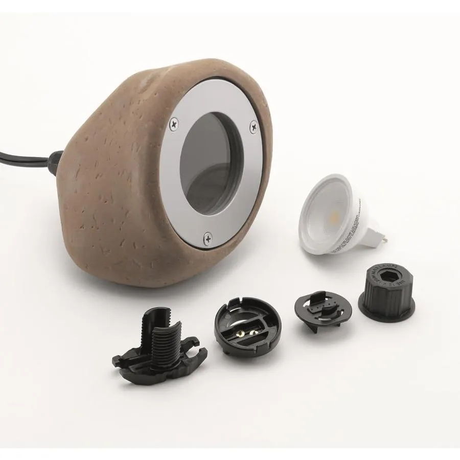 Kichler 200-Lumen 5-Watt Faux Rock Low Voltage Hardwired LED Spot Light, 4.76-in H x 4.98-in W x 6.06-in D, photo 4 of 19