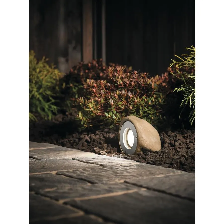 Kichler 200-Lumen 5-Watt Faux Rock Low Voltage Hardwired LED Spot Light, 4.76-in H x 4.98-in W x 6.06-in D, photo 9 of 19
