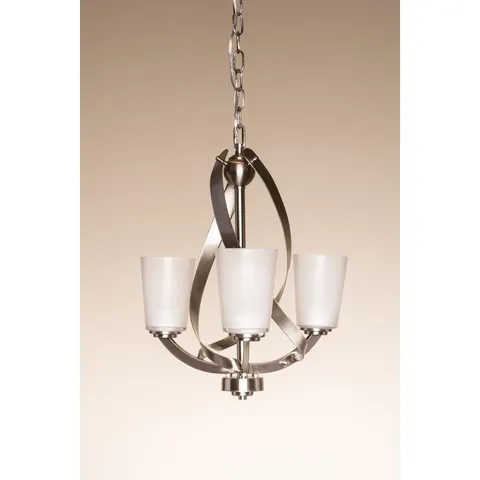 Layla 3-Light Brushed Nickel Chandelier