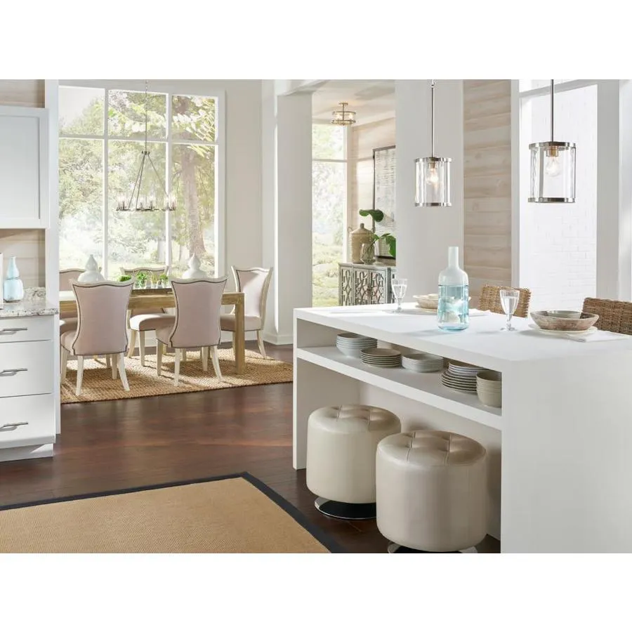 Kichler Marita 13-in Brushed Nickel Coastal Incandescent Semi-Flush Mount Light, photo 4 of 14