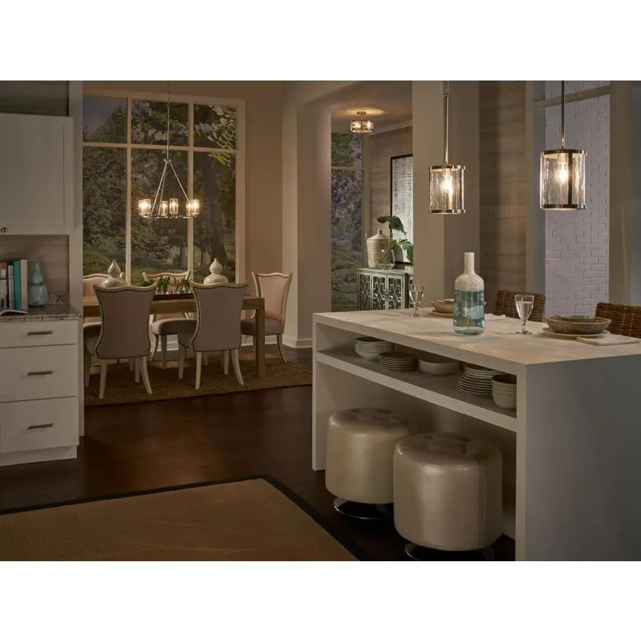 Kichler Marita 13-in Brushed Nickel Coastal Incandescent Semi-Flush Mount Light, photo 5 of 14