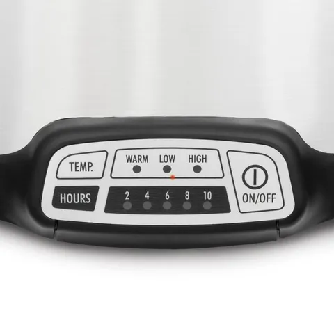 7 Qt. Programmable Stainless Steel Slow Cooker with Built-In Timer and Temperature Settings